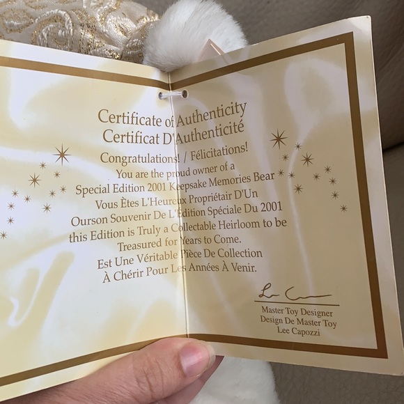 Lee Capozzi 2001 Keepsake Memories BEAR Christmas Limited Edition - Picture 8 of 10